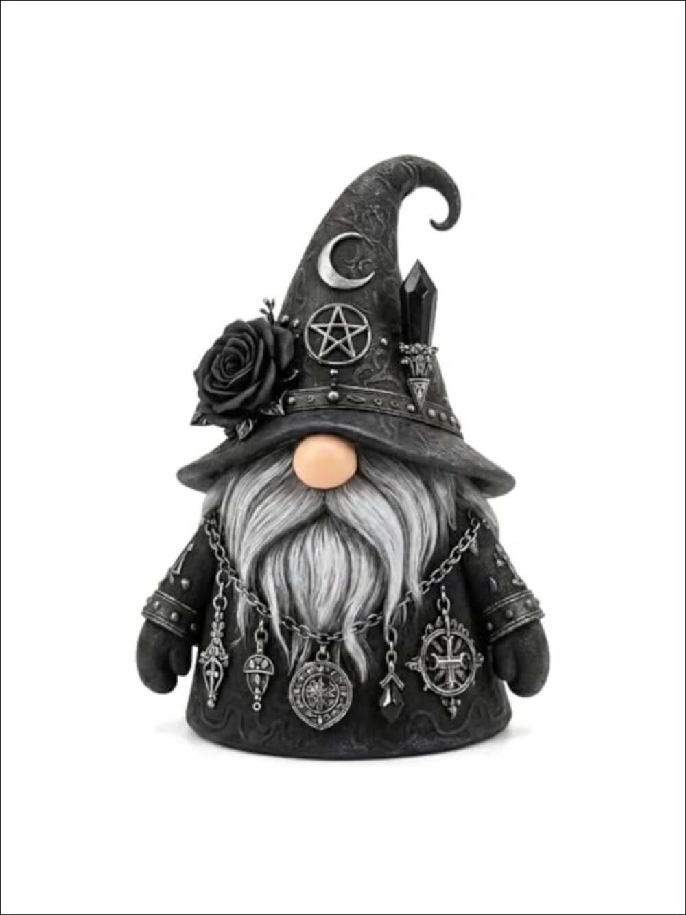 Gothic Witch Gnome Figurine Halloween Decor Resin Shelf Mantel